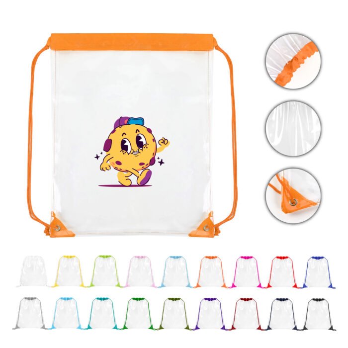 Clear Cinch Drawstring Bacpack - Image 2