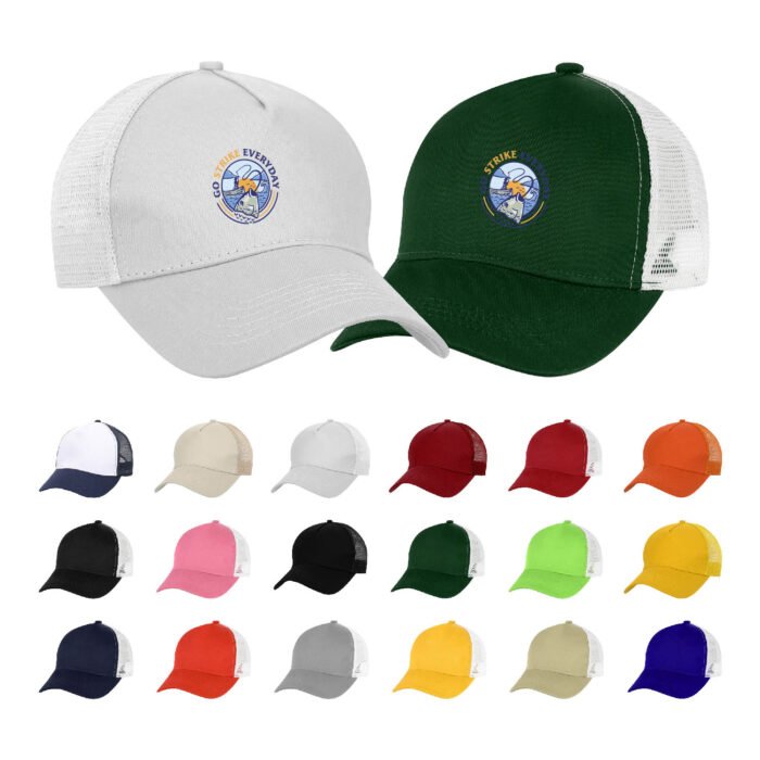 Structured 5 Panel Trucker Snapback Cap - Image 2