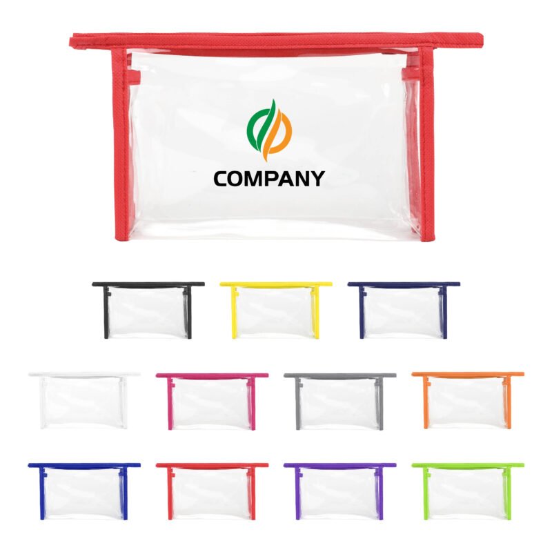 Clear Makeup and Toiletry Zippered Pouch