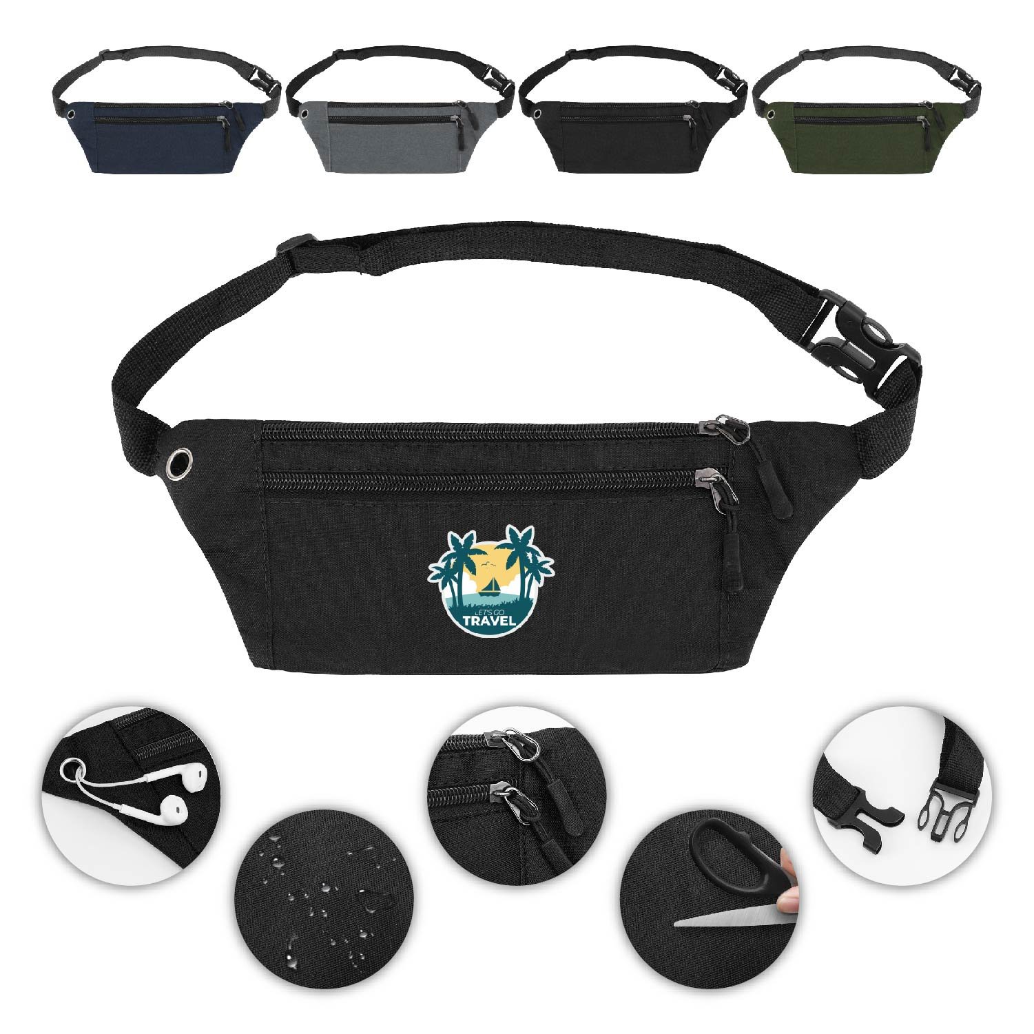 Three-Pocket Travel Waist Pack - Image 2
