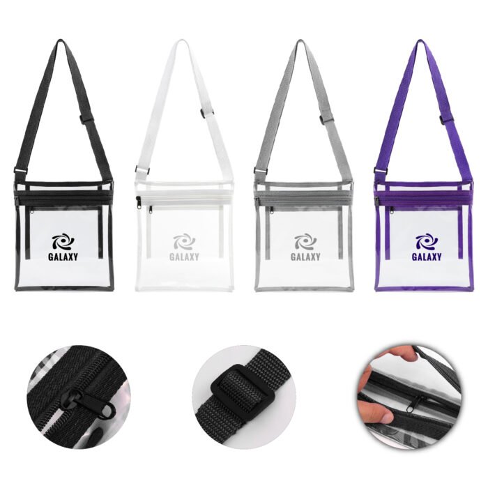 Clear PVC Stadium Crossbody Bag - Image 2