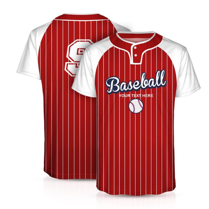 Dye Sublimation 2-Button Baseball Jersey - Image 3