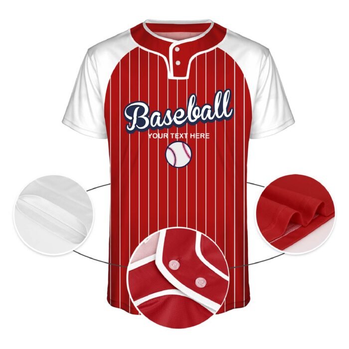 Dye Sublimation 2-Button Baseball Jersey - Image 2