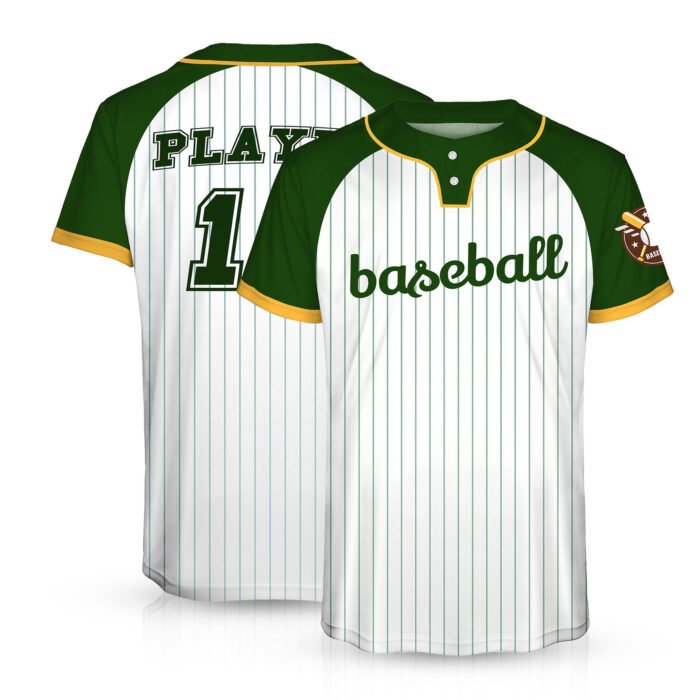 Dye Sublimation 2-Button Baseball Jersey - Image 6