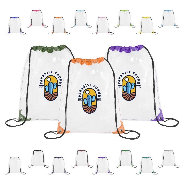Stadium Approved Clear Drawstring Backpack - Image 2