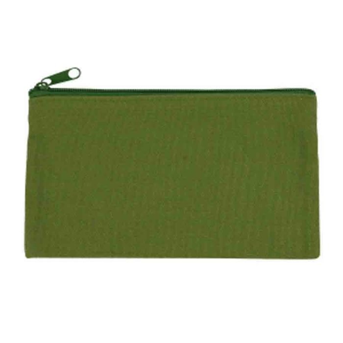 Compact Canvas Zippered Makeup Pouch - Image 3