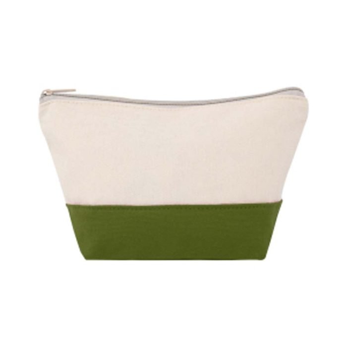 Two-Tone Zippered Canvas Pouch - Image 3