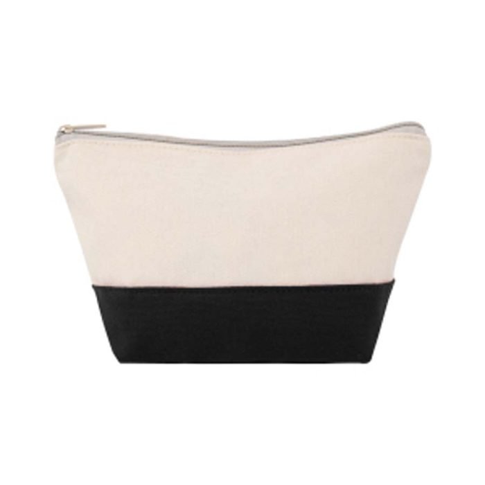 Two-Tone Zippered Canvas Pouch - Image 4