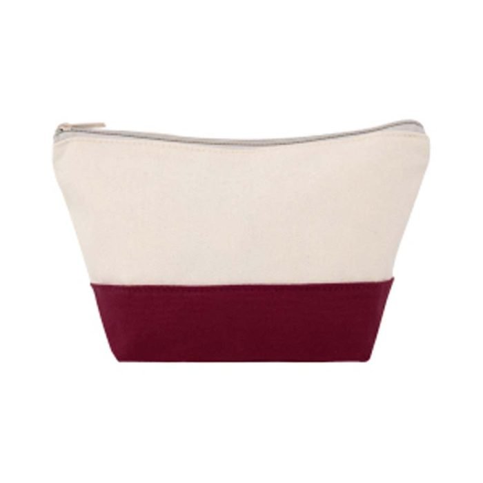 Two-Tone Zippered Canvas Pouch - Image 5