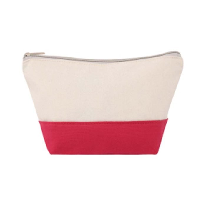 Two-Tone Zippered Canvas Pouch - Image 6