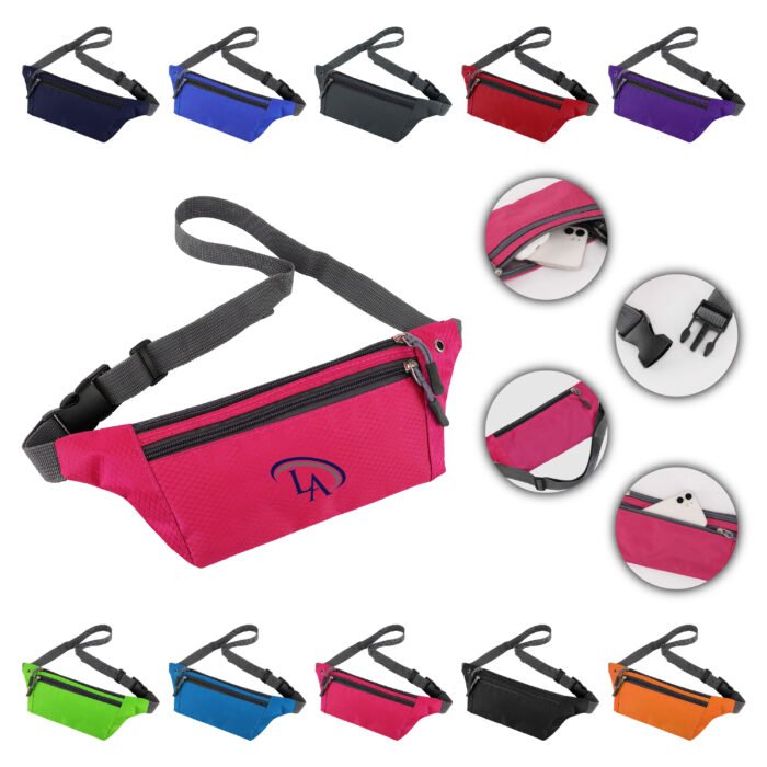 Triple Pocket Waist Fanny Pack - Image 2