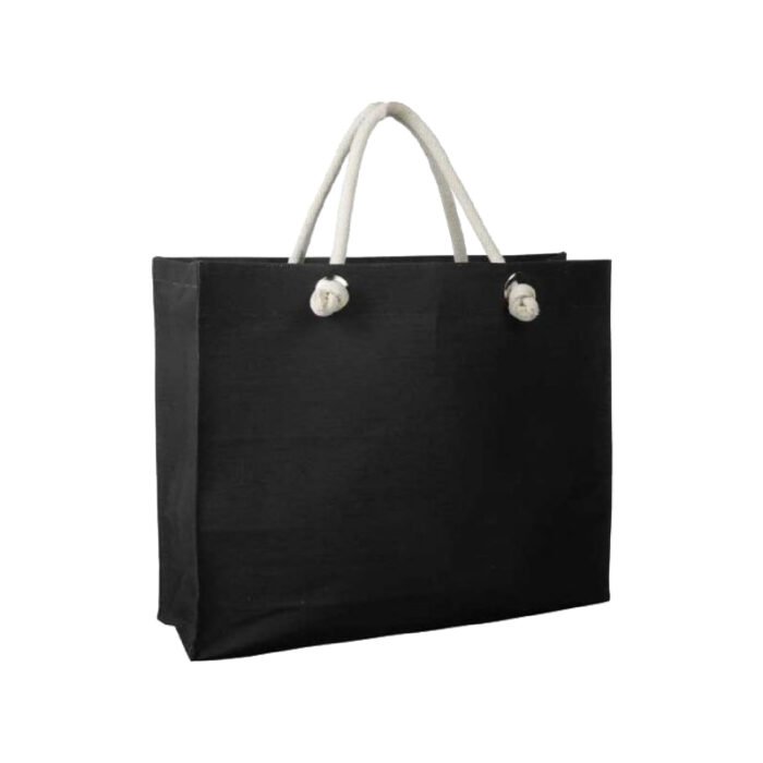 Tote bag with Jute/Cotton blended fabric - Image 2