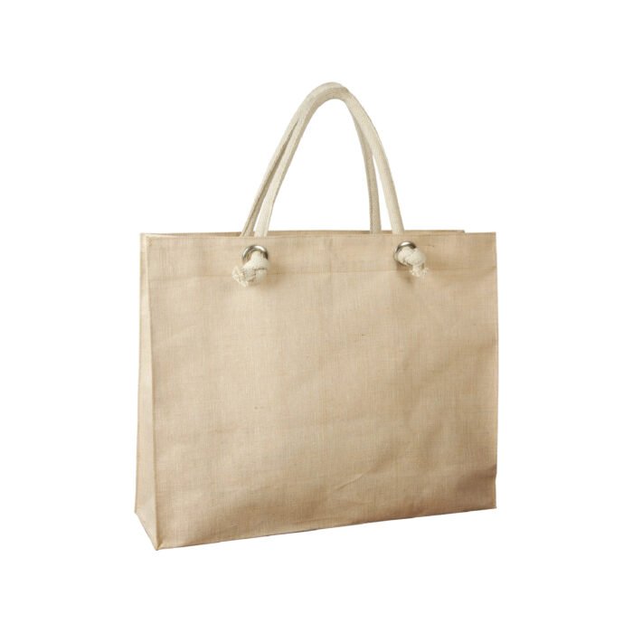 Tote bag with Jute/Cotton blended fabric - Image 3