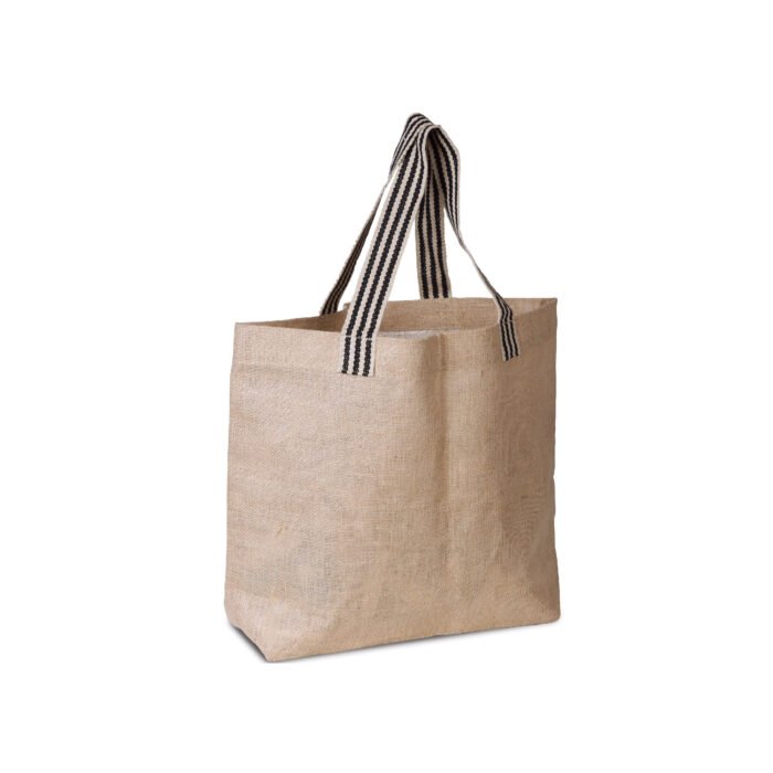 Laminated Jute Beach Bag - Image 2