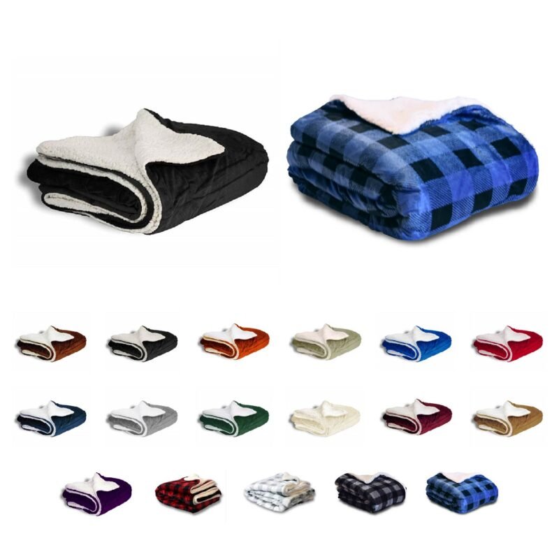 Premium Micro Mink & Faux Sherpa Blanket