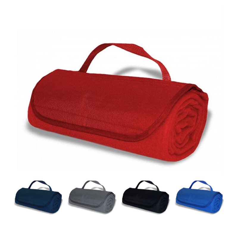 Custom Roll‑Up Picnic Blanket with Carry Strap