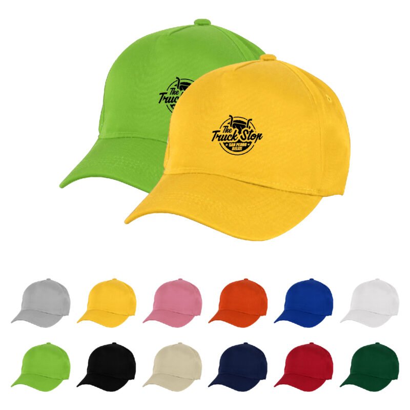 Structured 5 Panel Hook and Loop Cap