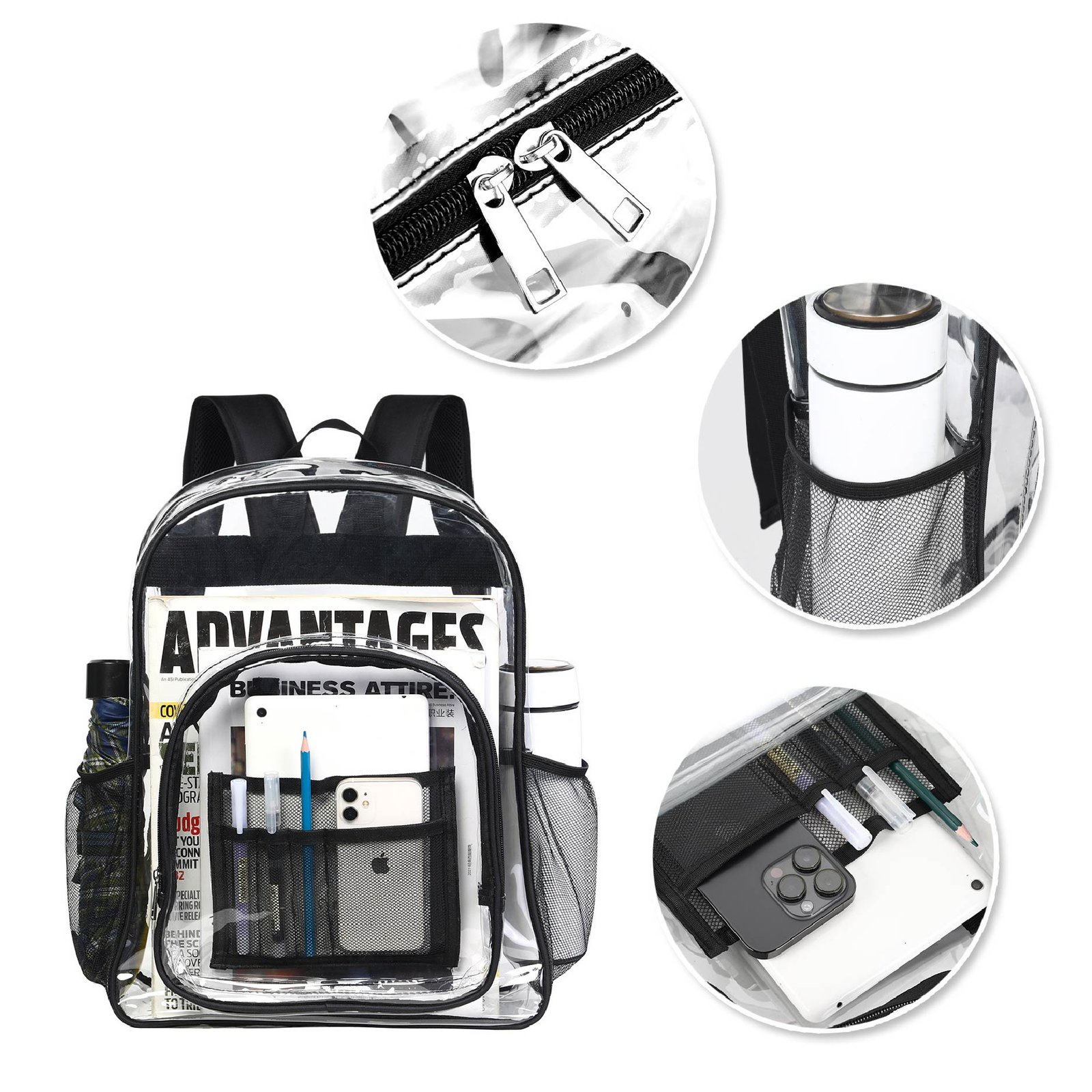 School Security Clear Backpack Heavy Duty - Image 3