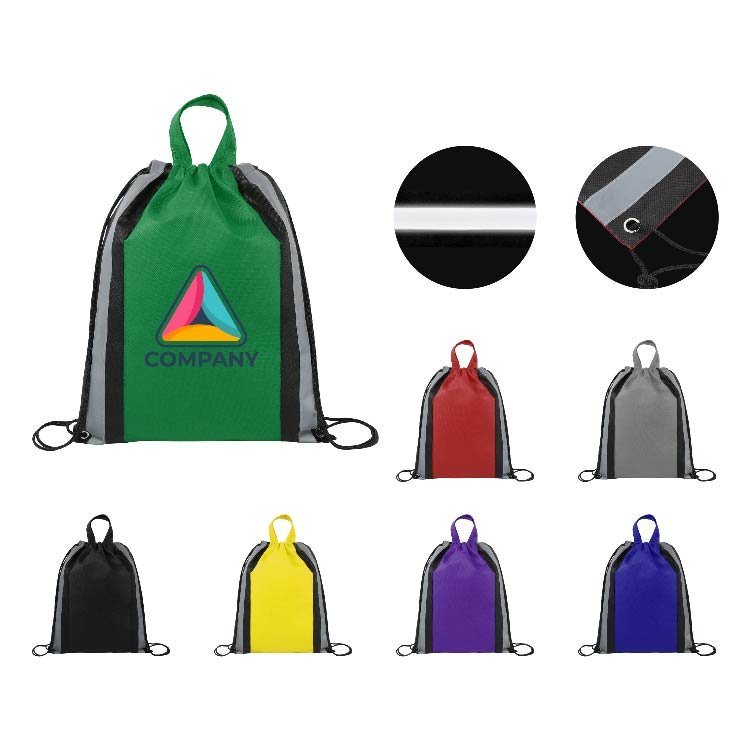 Safety Reflective Drawstring Bag for Events - Image 2